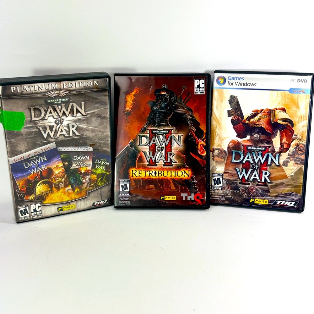 Warhammer Dawn of War PC Game Lot Platinum Edition Bundle 3